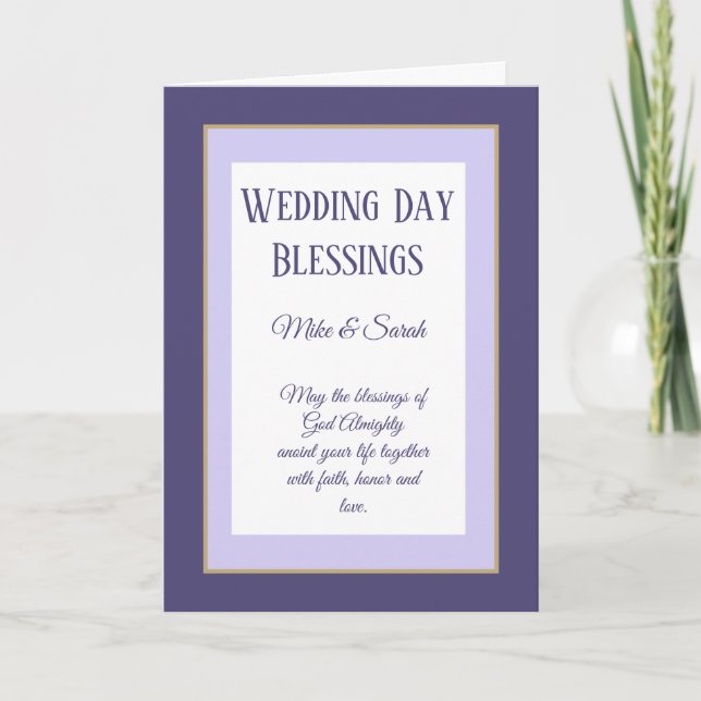 Custom Christian Wedding blessings card (Front)