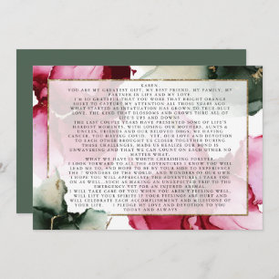 Custom Christine Vows  Sage  Pink Abstract
