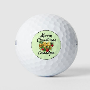 Custom Christma Gift for Grandpa 3 Golf Balls