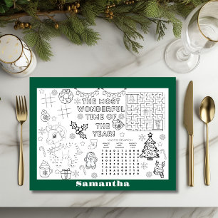 Custom Christmas Activity Placemats Paper