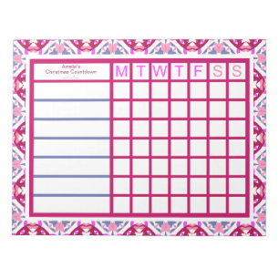 Custom Christmas ADHD Womens Productivity Planner Notepad
