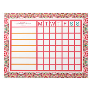 Custom Christmas ADHD Womens Productivity Planner Notepad