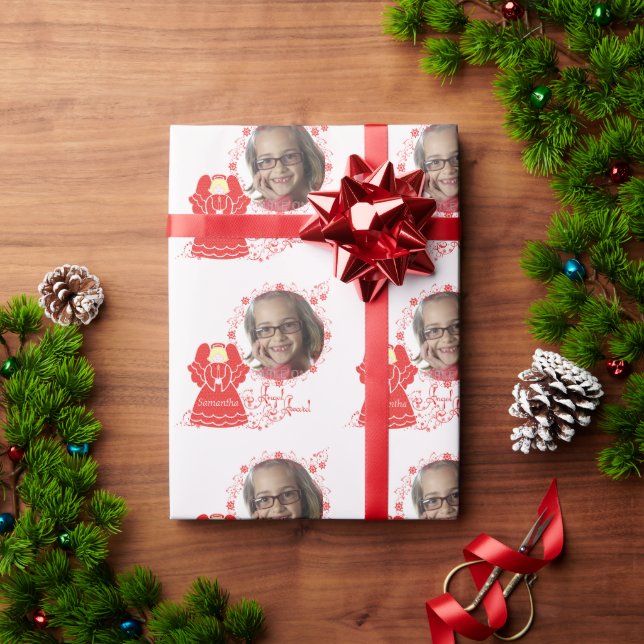 Custom Christmas Angel Award Wrapping Paper (Holiday Gift)