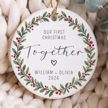 Custom Christmas Bauble Ceramic Ornament
