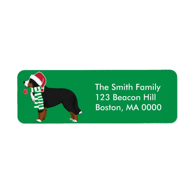 Custom Christmas Bernese Mountain Holiday Dog (Front)