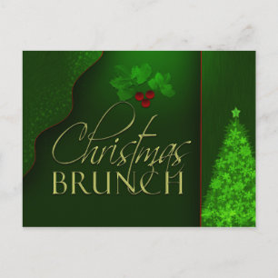 Custom Christmas Brunch invitation Postcard