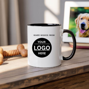 Custom Christmas Business Logo Branded Coffee Mug