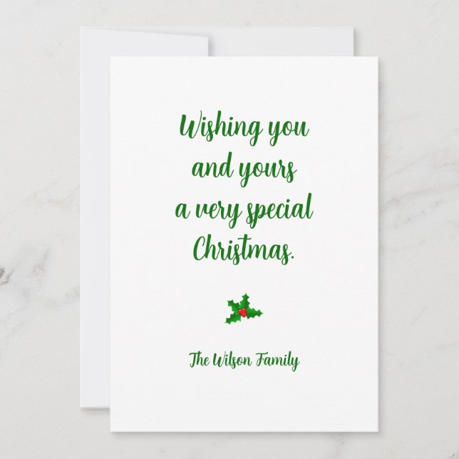 Custom Christmas Card (Front)