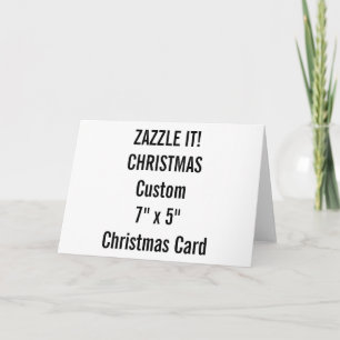 Custom Christmas Card 7" x 5" Blank Template