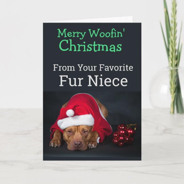 Custom Christmas Card from your Fur Niece (Front)