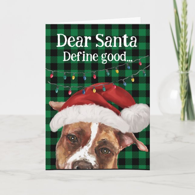 Custom Christmas card from your Pitbull (Front)