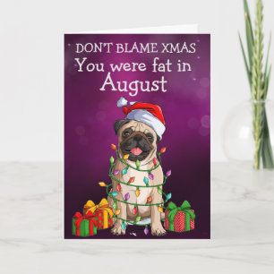 Custom Christmas Card from your Pug