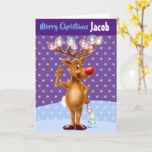 Custom Christmas card "Merry Christmas your name"