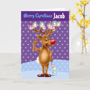 Custom Christmas card "Merry Christmas your name"