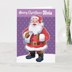 Custom Christmas card "Merry Christmas your name"