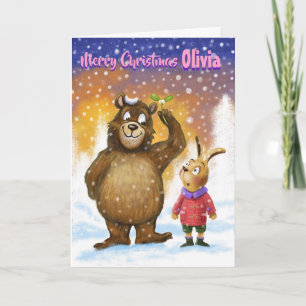 Custom Christmas card "With Love at Christmas"