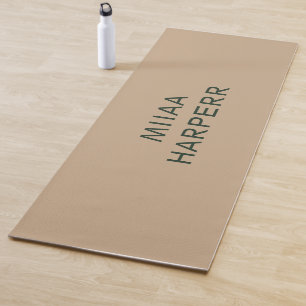 Custom Christmas Champagne Beige Forest Velvet Yoga Mat