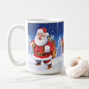 Custom Christmas coffee mug, Jolly Santas. Mug