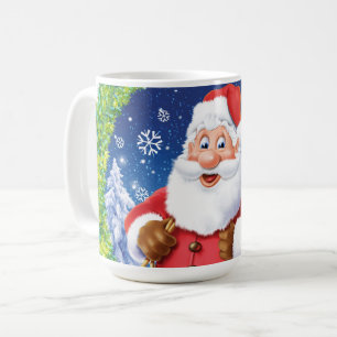 Custom Christmas coffee mug, Santa and toy sack. Coffee Mug