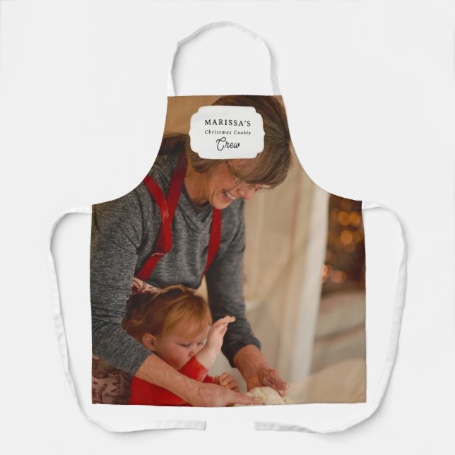 Custom Christmas Cookie Baking Crew Personalized Apron (Front)