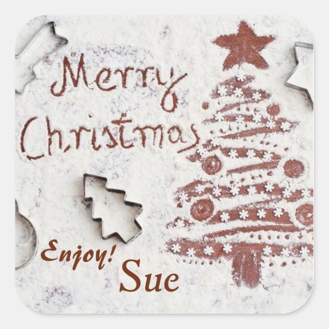 Custom Christmas Cookie Gift Stickers (Front)