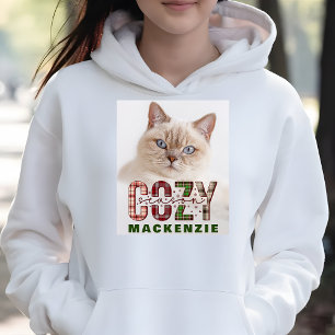 Custom Christmas Cosy Season Photo & Name Hoodie