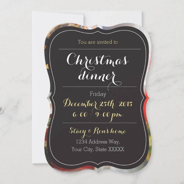 Custom Christmas Dinner Invite (Front)