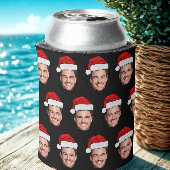 Custom Christmas Face Birthday Favors Bachelor  Can Cooler (Creator Uploaded)