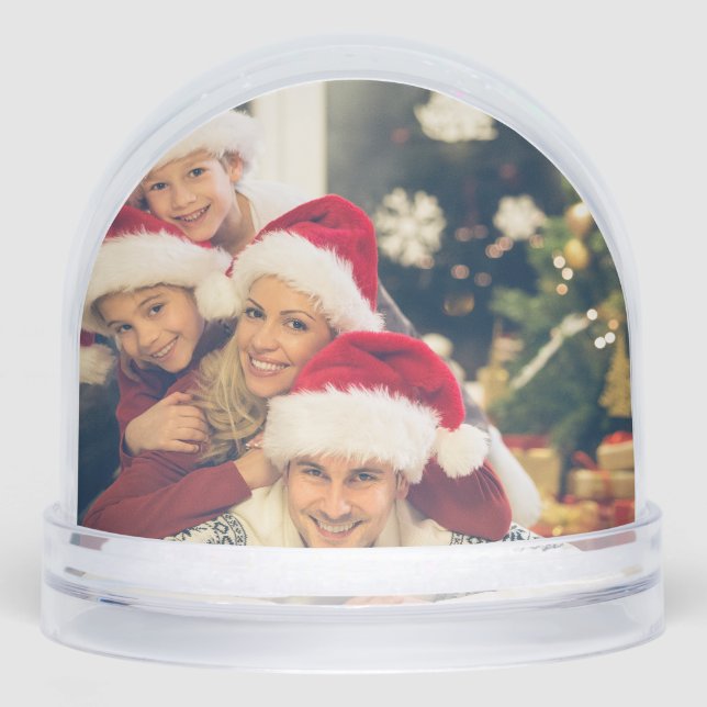 Custom Christmas Family Photo  Snowglobe (Front)
