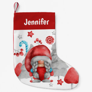 Custom Christmas Female Gnome Stocking
