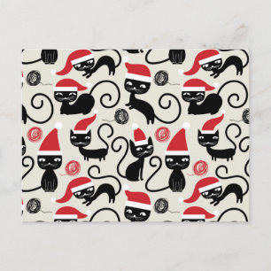 Custom Christmas Gift Cats Holiday Postcard