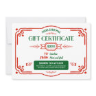 Custom Christmas Gift Certificate