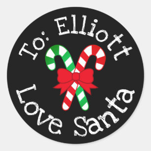 Custom Christmas Gift From Santa Sticker Label
