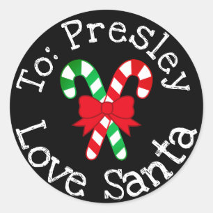 Custom Christmas Gift From Santa Sticker Label