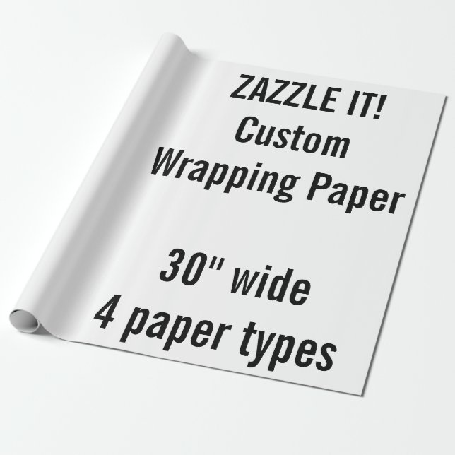 Custom Christmas Gift Wrapping Paper MATTE 30"x6' (Unrolled)