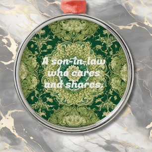 Custom Christmas Gifts for Son in Law Persian Tile Metal Tree Decoration