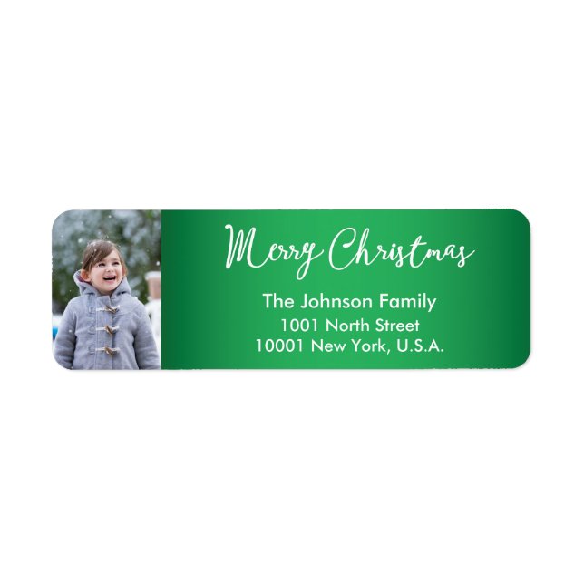 Custom Christmas Greetings Return Address Labels (Front)