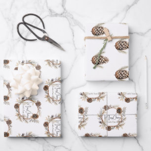 Custom Christmas Greetings Wrapping Paper Sheet