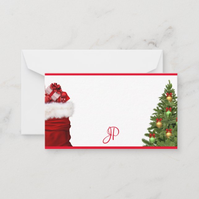 Custom Christmas Handwritten Monogram Template (Front)