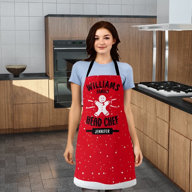 Custom Christmas Head Chef, Matching Family Apron (Creator Uploaded)