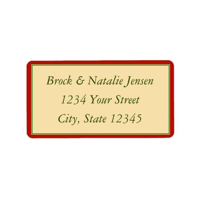Custom Christmas Holiday Envelope Address Label (Front)