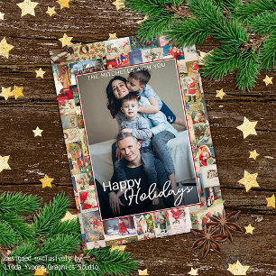 Custom Christmas Holiday Greetings Pattern Holiday Card
