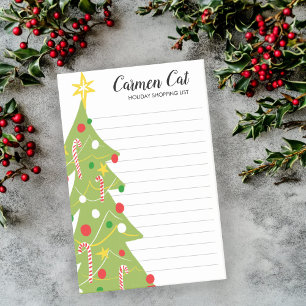 CUSTOM Christmas Holiday Shopping List Post-it Notes