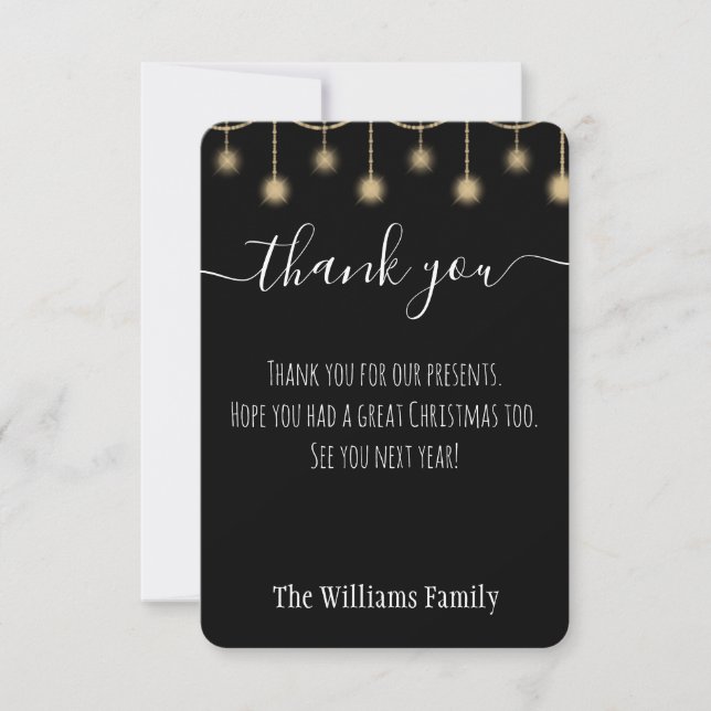 Custom Christmas Holiday Thank You Card (Front)
