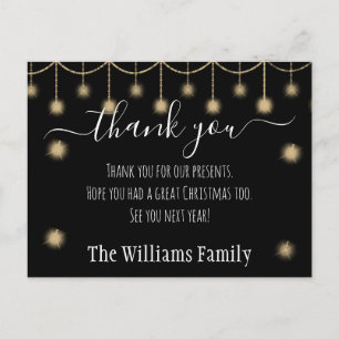 Custom Christmas Holidays Thank You Postcard