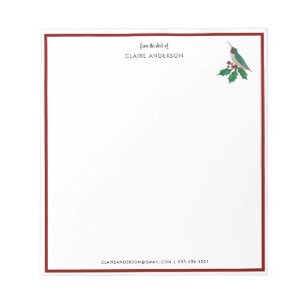 Custom Christmas Hummingbird  Notepad