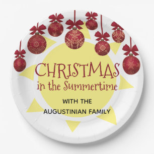 Custom CHRISTMAS IN THE SUMMERTIME Paper Plate