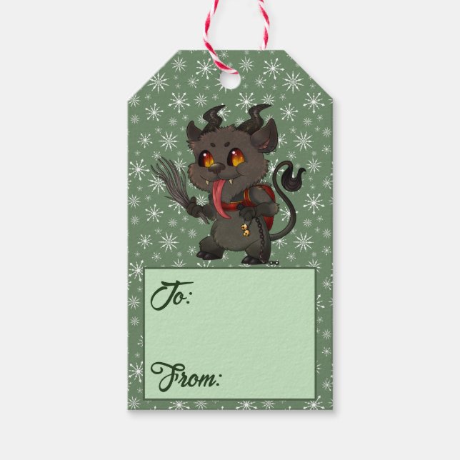 Custom Christmas Krampus Gift Tags (Front)