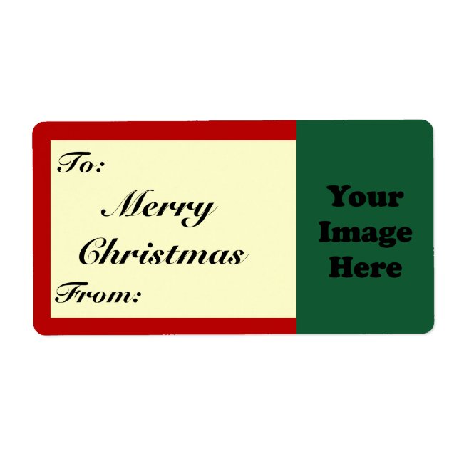 Custom Christmas Large Gift Label (Front)