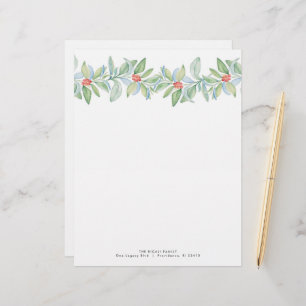 Custom Christmas Letterhead Design Festive